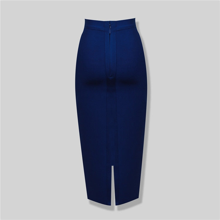 Kvinnors Blyertskjol Knelång Nylon Spandex-3