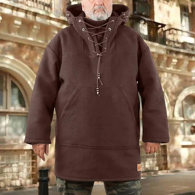 Hoodie Män Med Huva Mjuk Fleece Vindavvisande Komfortabel Design-3