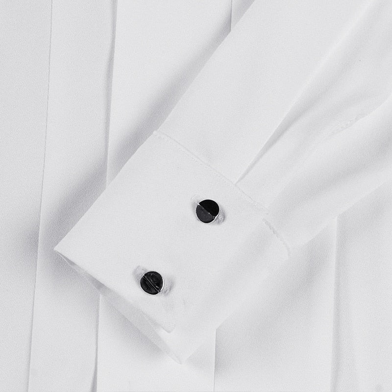 Dam Blus V-ringning Långärmad Chiffon Normal Passform-3