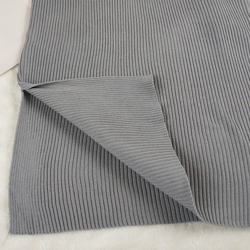 Kvinnors MIDI Klänning V-ringning Bomullsblandning-6