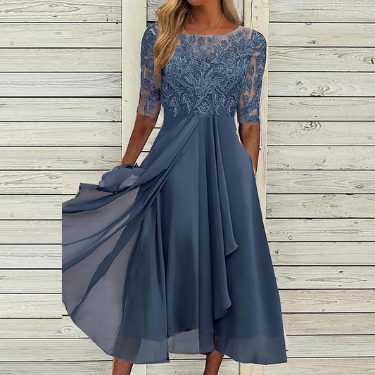 Festklänning Dam Elegant Polyester för Fester och Romantiska Tillfällen-1