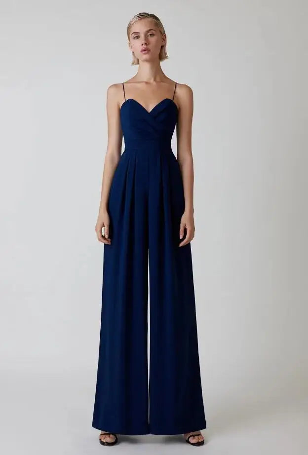 Dam Overall Justerbara Spaghettiremmar Polyester Bomull-2