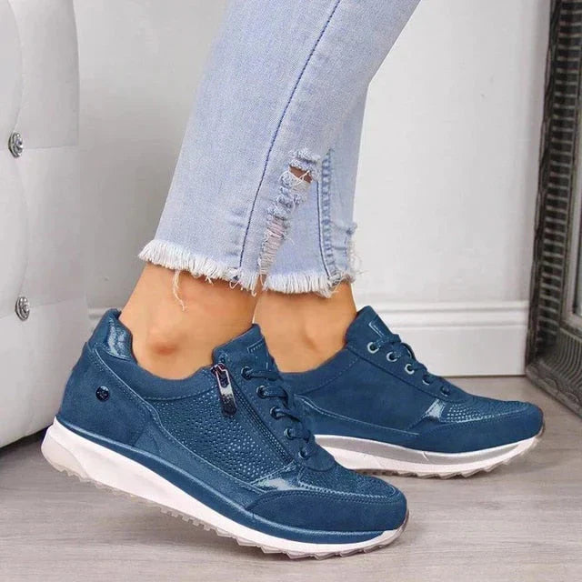 Herrskor Sneakers med Dragkedja – Modern Design i Textil och Syntet, Komfortabel Passform, Storlek 40-45 3
