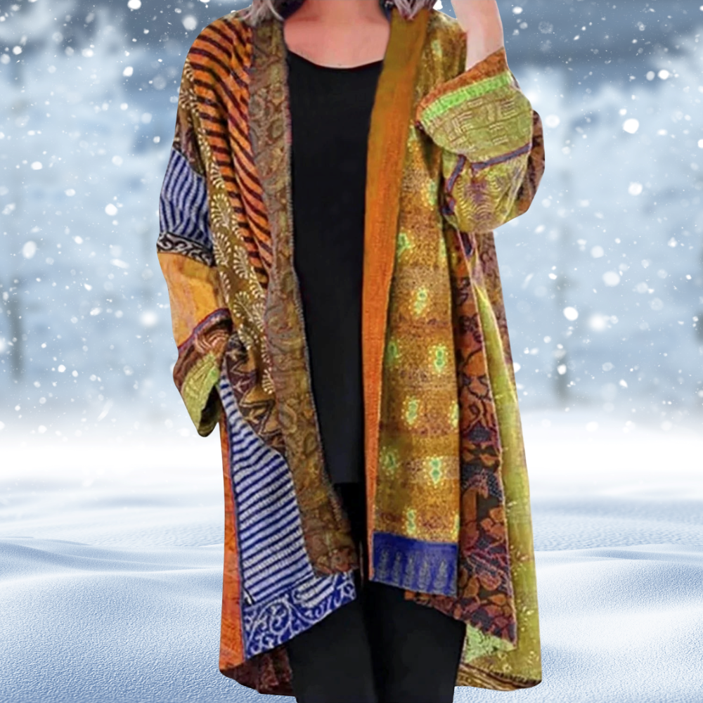 Variant image for Dam Vintage Cardigan Abstrakt Design Högkvalitativa Material-33