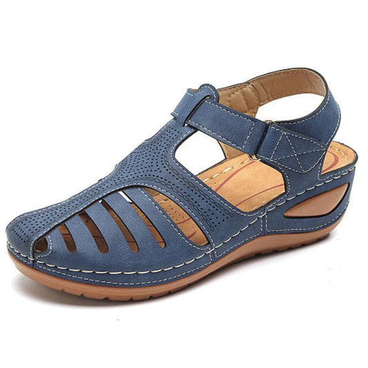 Sandaler Dam i Vintage Stil med Tåseparator - Syntetiska Material, Ergonomiska Fotbäddar och Öppen Design 1