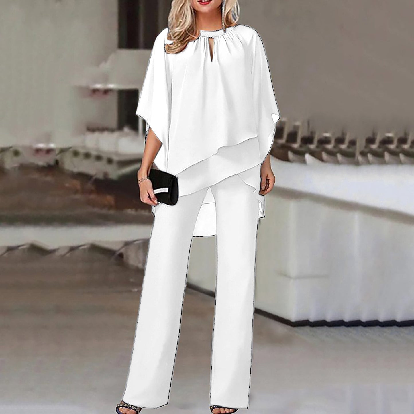 Glittrande Satin Set för Kvinnor – Elegant och Bekväm Passform för Fester och Speciella Tillfällen 4