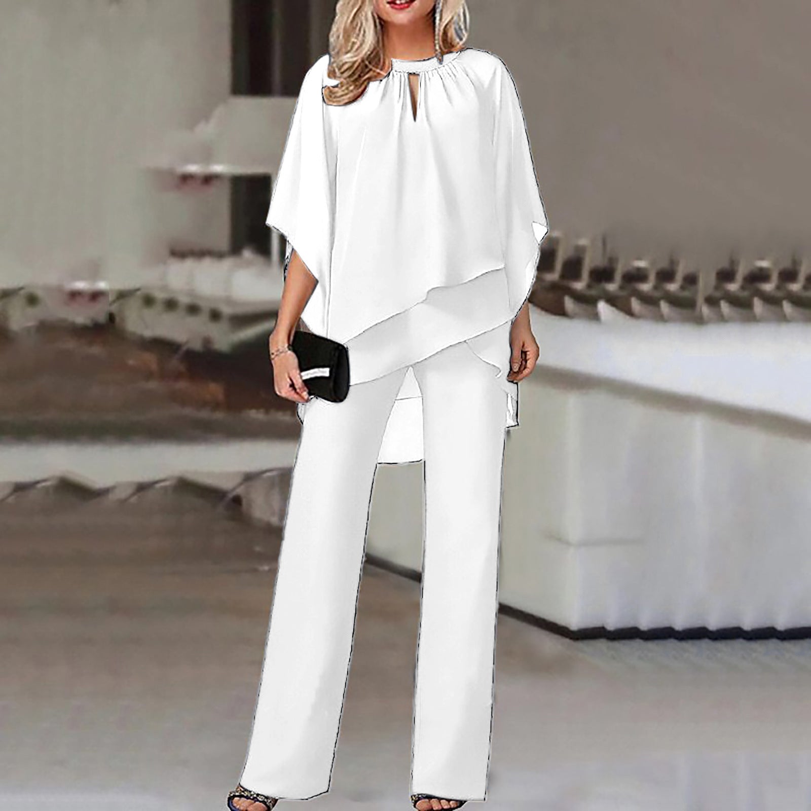 Glittrande Satin Set för Kvinnor – Elegant och Bekväm Passform för Fester och Speciella Tillfällen 4