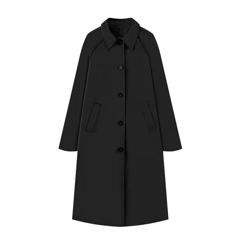 Dam Trench Coat Modern Design Hållbar Väv med Fickor 11