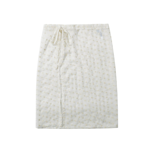 Dam Midi Kjol Blommig Design Elastisk Midja Hållbart Material 1