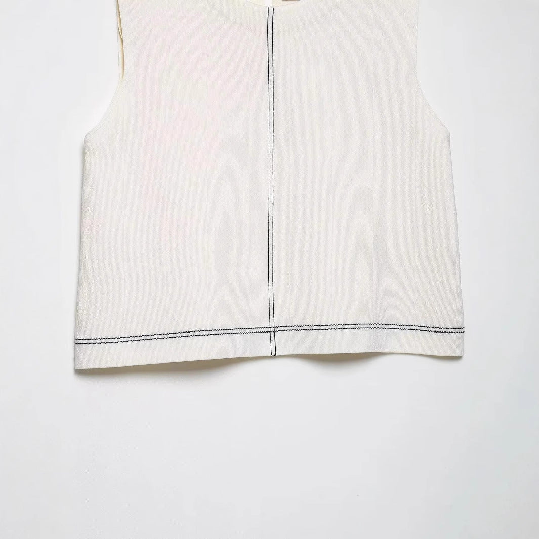 Kvinnors Topp Elegant Andningsbart Tyg 4