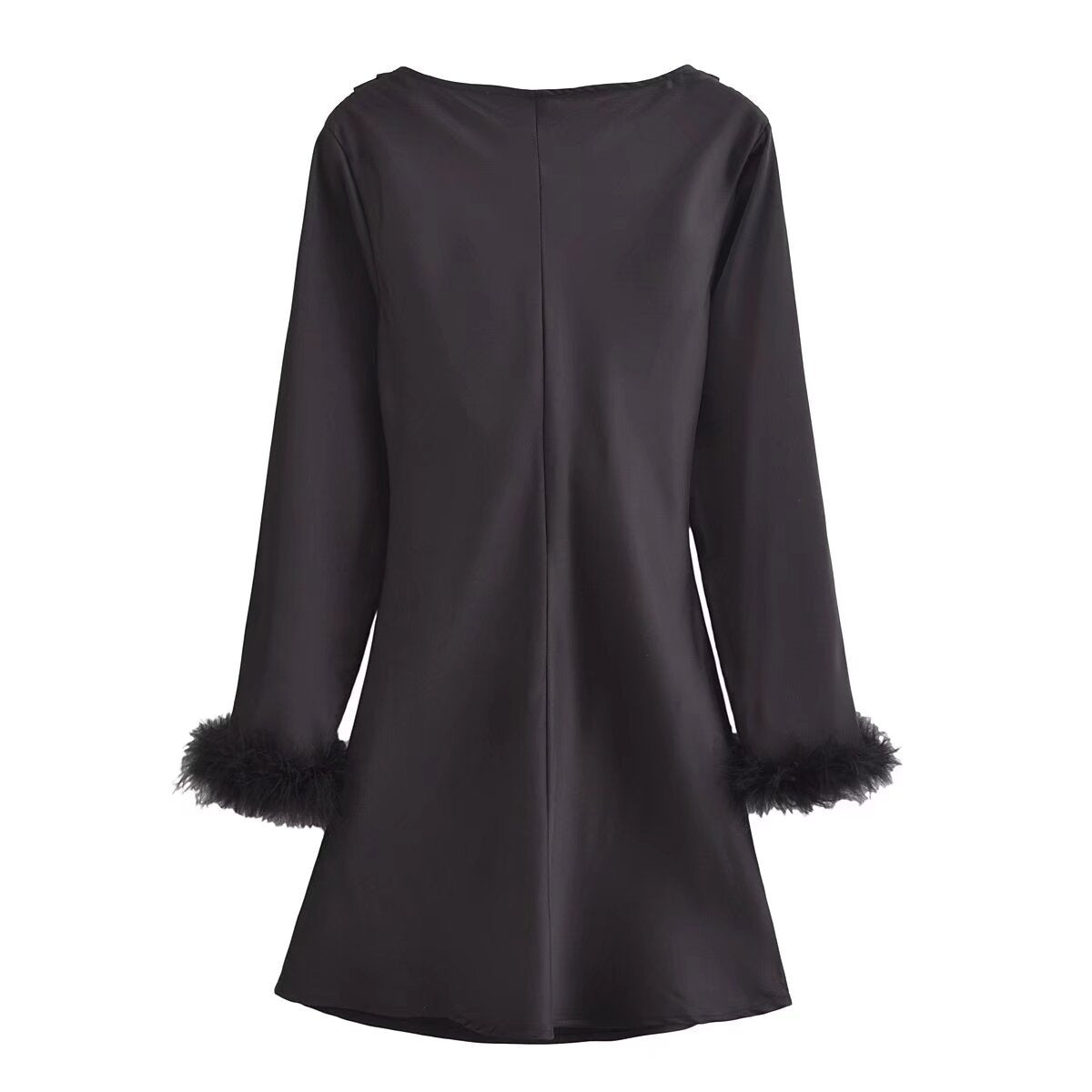 Dam A-Linje Klänning Långärmad Satin Off-Shoulder Elegant-2