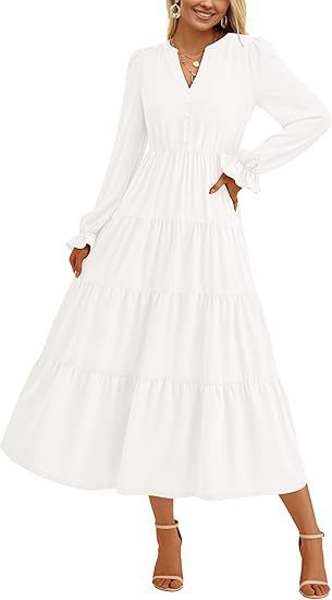 Variant image for Kvinnors Cocktailklänning A-Line V-ringning Rynkad Polyester-7