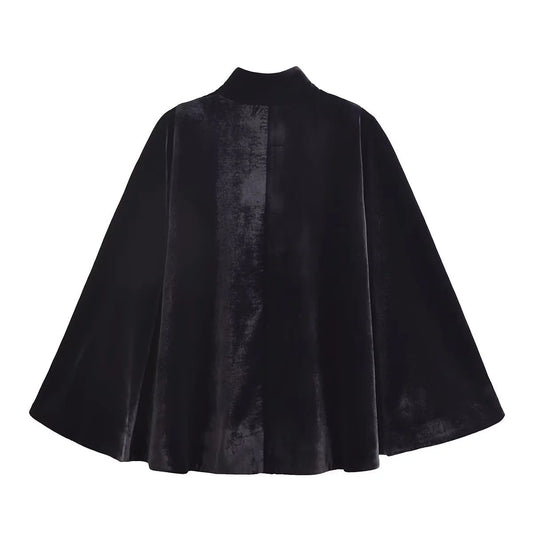 Elegant Dam Kappa med Huva i Mjukt Tyg â MĂ„ngsidig Kappa för Fritid och Kontor 1