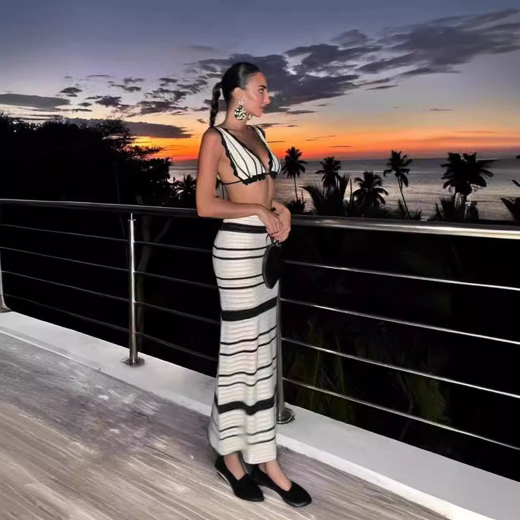 Dam Bikini Set Hög Midja Blommönster Polyester-3