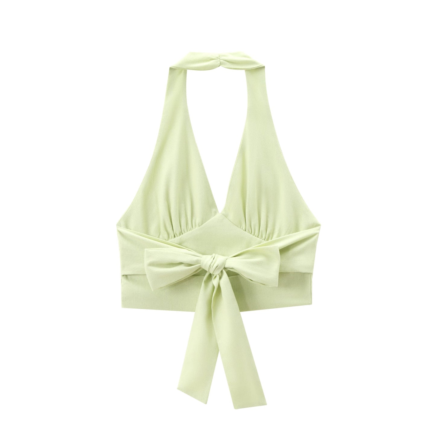 Kvinnors Kort Vest Halterneck Polyester i Street Style-2