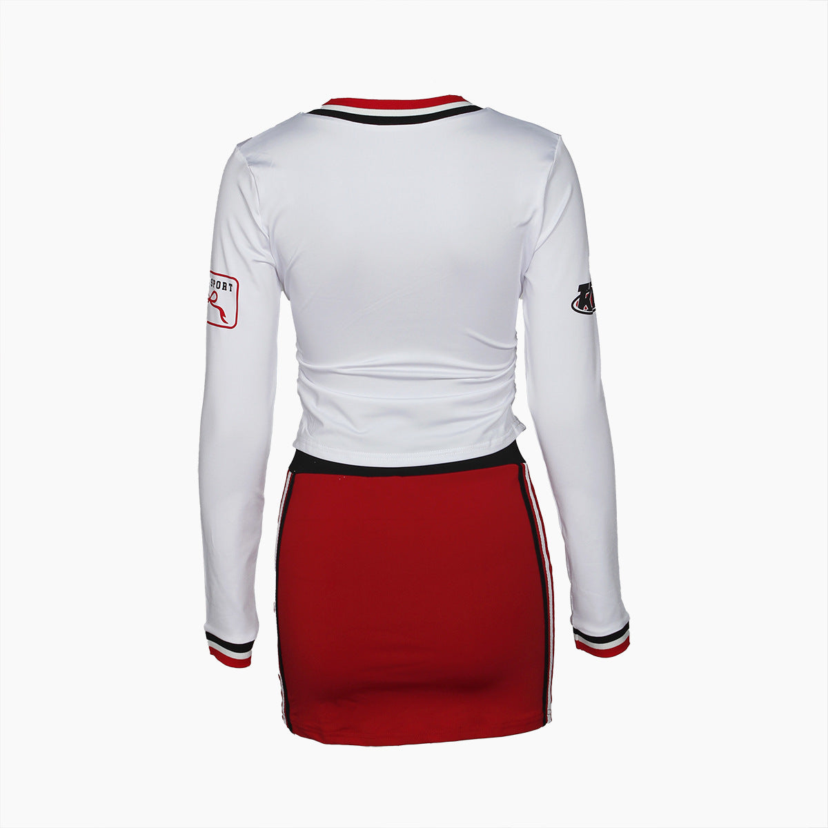 Variant image for Kvinnors Bodycon Set Långärmad Topp Polyester Miniröck-7