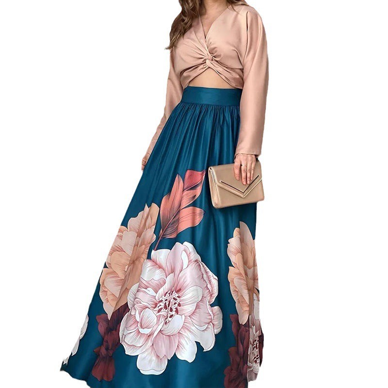 Skjortklänning Dam Geometrisk Chiffon i Avslappnad Passform – Knälång och Lätt för Sommarens Festligheter 5