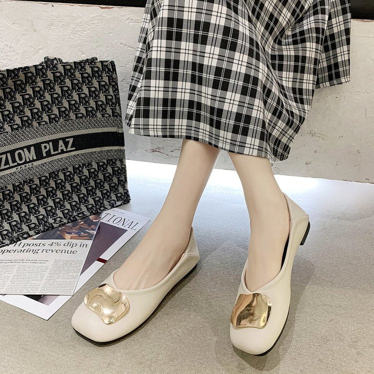 Elegante Ballerina Schuhe aus Leder mit Schmuckapplikation – Ergonomische Passform für Komfort und Stil, Schwarz 9
