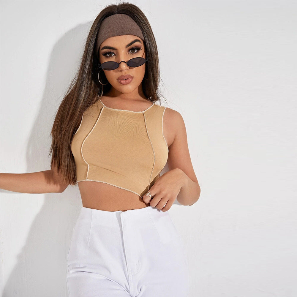 Dam Crop Top Slim Fit Bomull-2