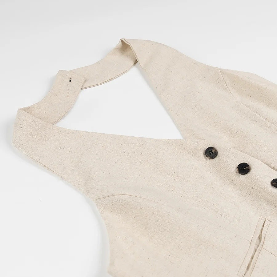 Kvinnor Jumpsuit V-ringning Lätt Material-3