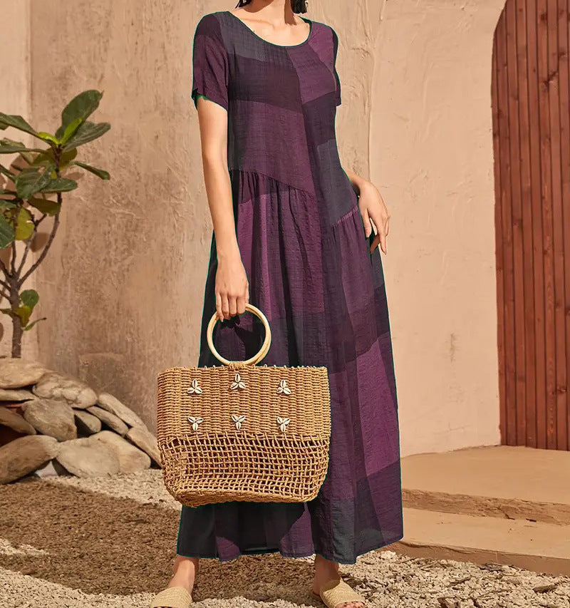 Variant image for Kvinnlig Klänning Rutigt Casual Polyester-49