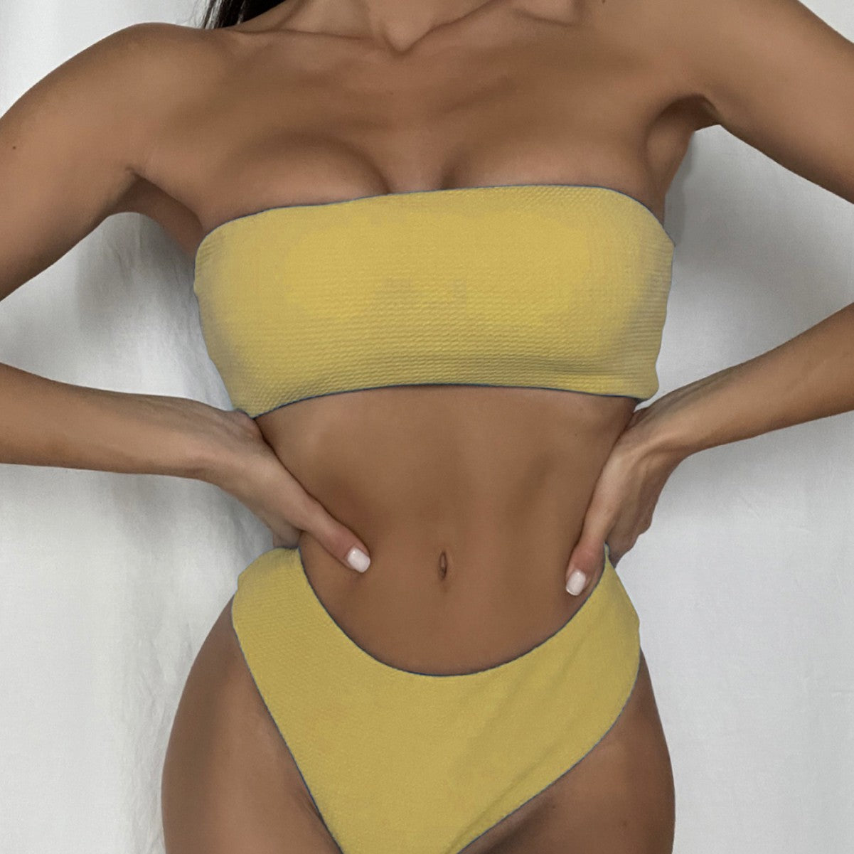 Baddräkt Dam Bandeau Modern Elastiskt Tyg 5