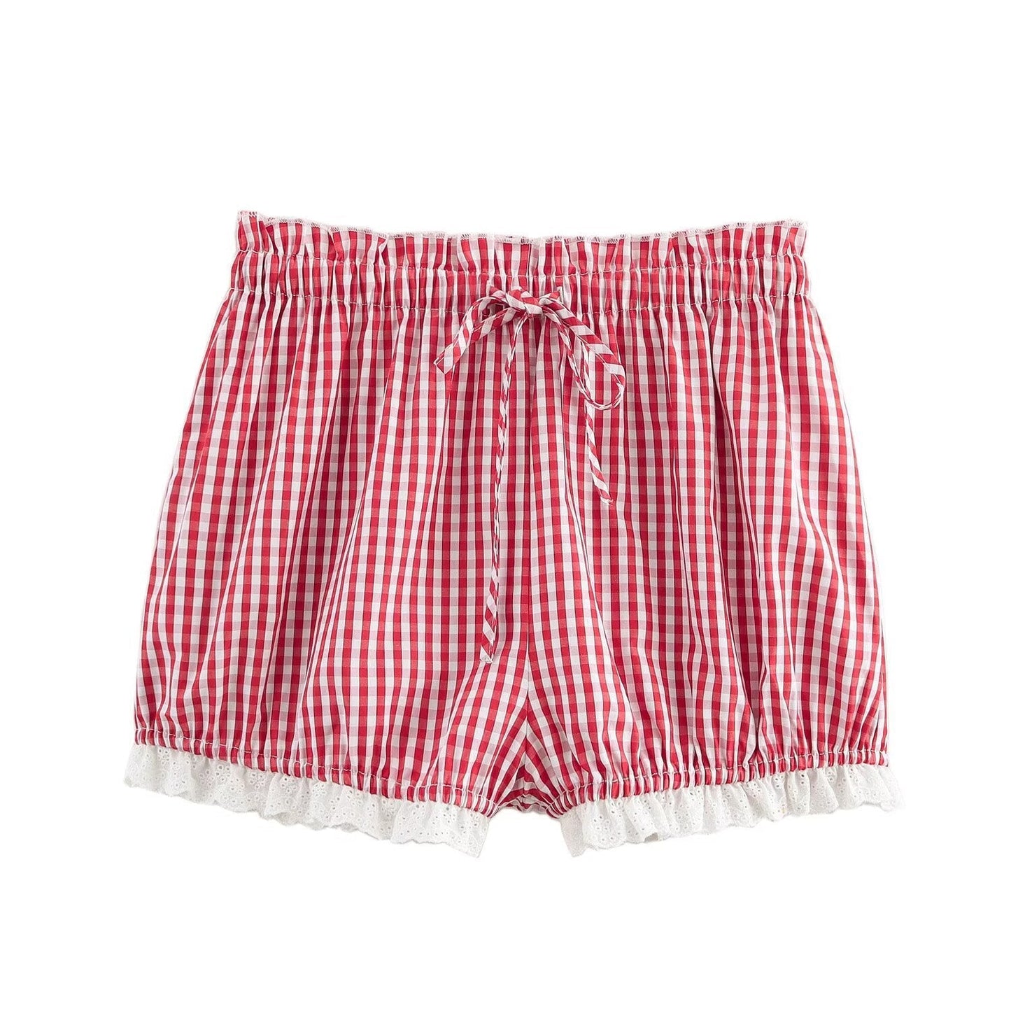 Variant image for Dam Shorts Rutig Polyester Avslappnad Passform-1