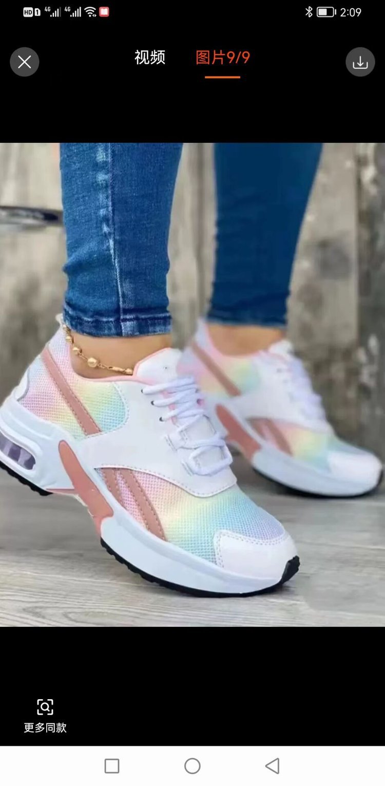 Kvinnor Sneakers Sportiga Mesh Övre Material Dämpande Sula 10
