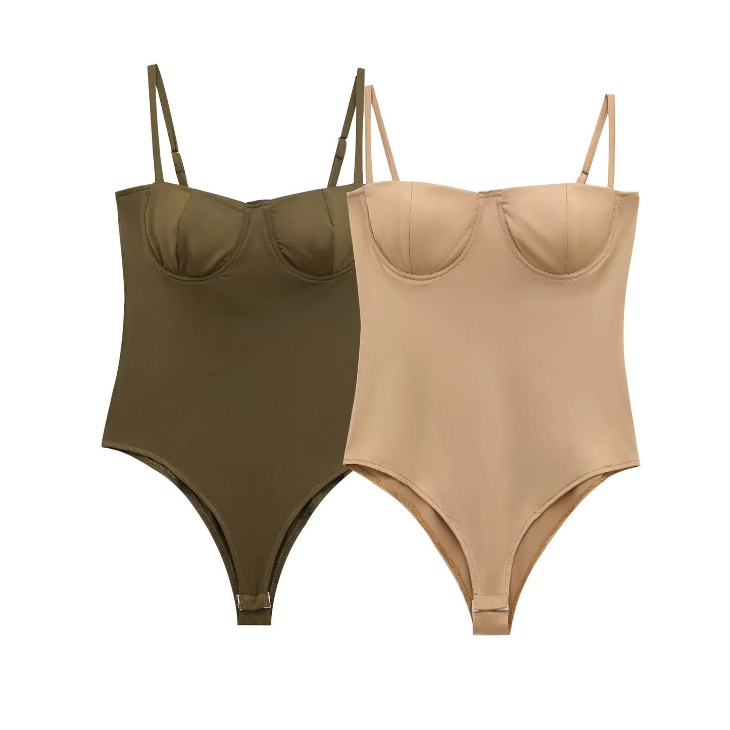 Kvinnors Bodysuit Justerbara Remmar Mjuk Elastisk Blandning 2
