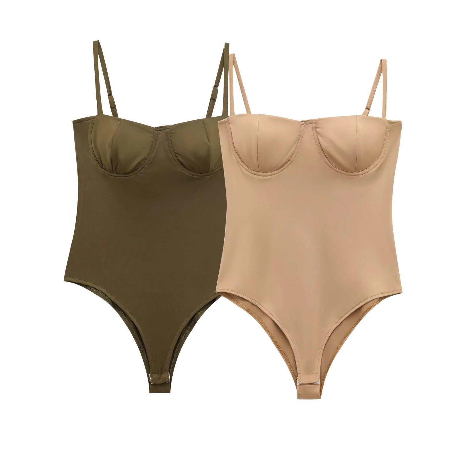 Kvinnors Bodysuit Justerbara Remmar Mjuk Elastisk Blandning 2