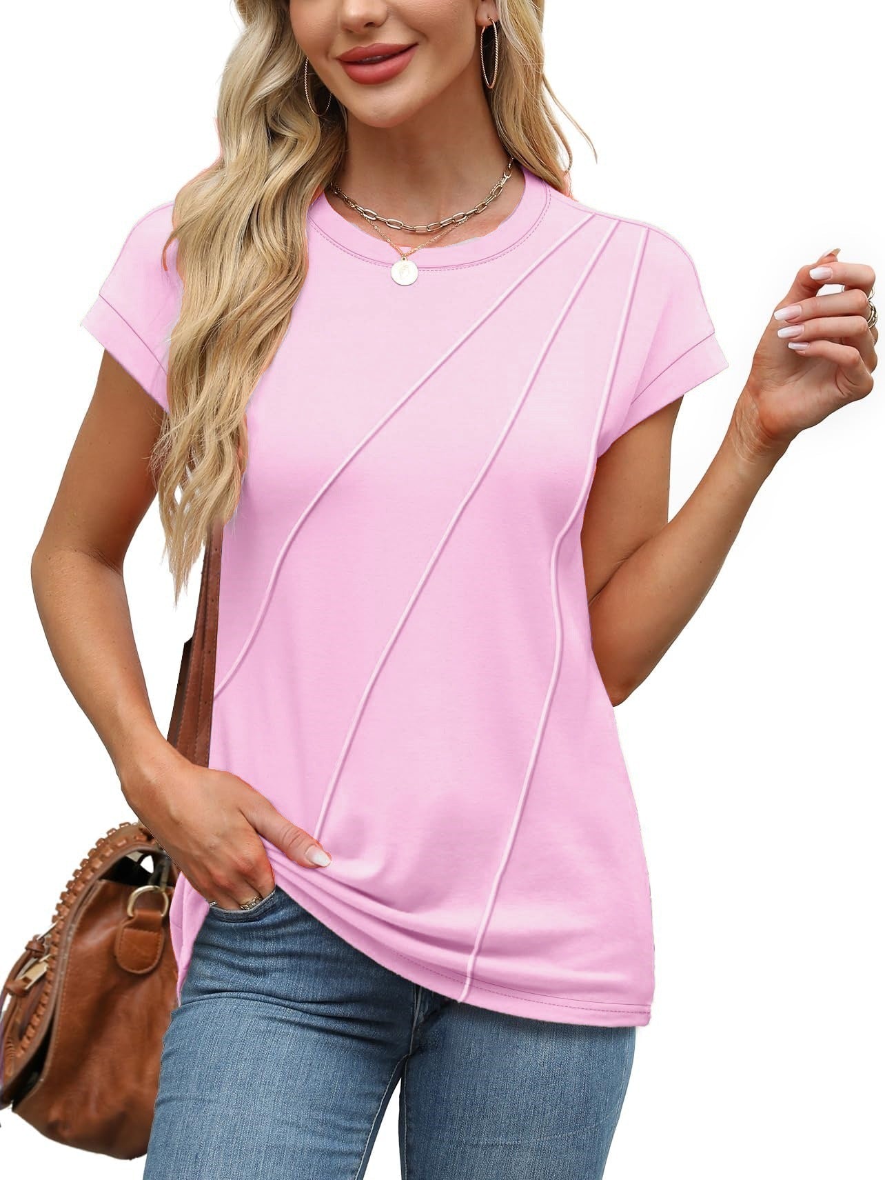 Variant image for Dam T-shirt Kortärmad Löst Passform Viskos-36