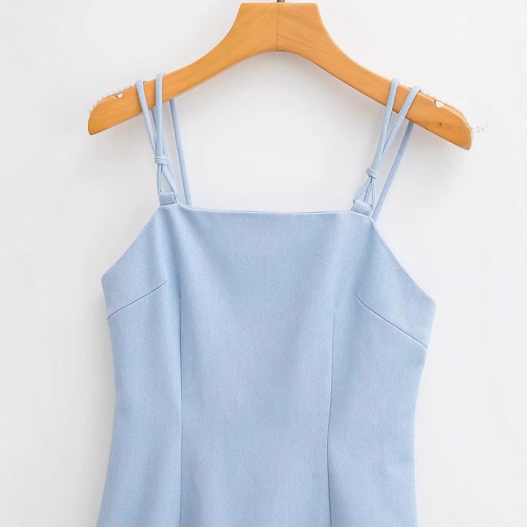 Svart Maxiklänning Dam med Ruffle Design och Justerbara Remmar - Andningsbart Material för Sommaren 3