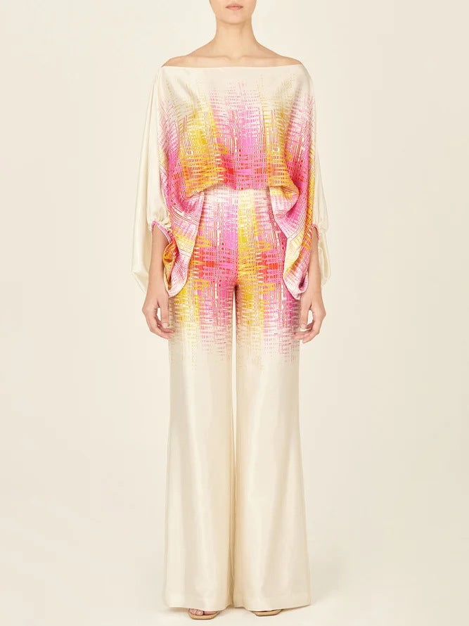 Variant image for Dam Byxor Set Bred Benform Långärmad Polyester 3D Mönster-19