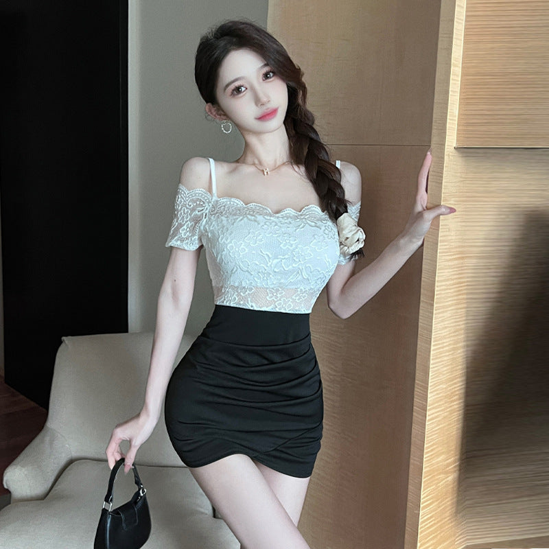 Variant image for Kvinnors Axelfri Klänning Kort Polyester Elastan-4