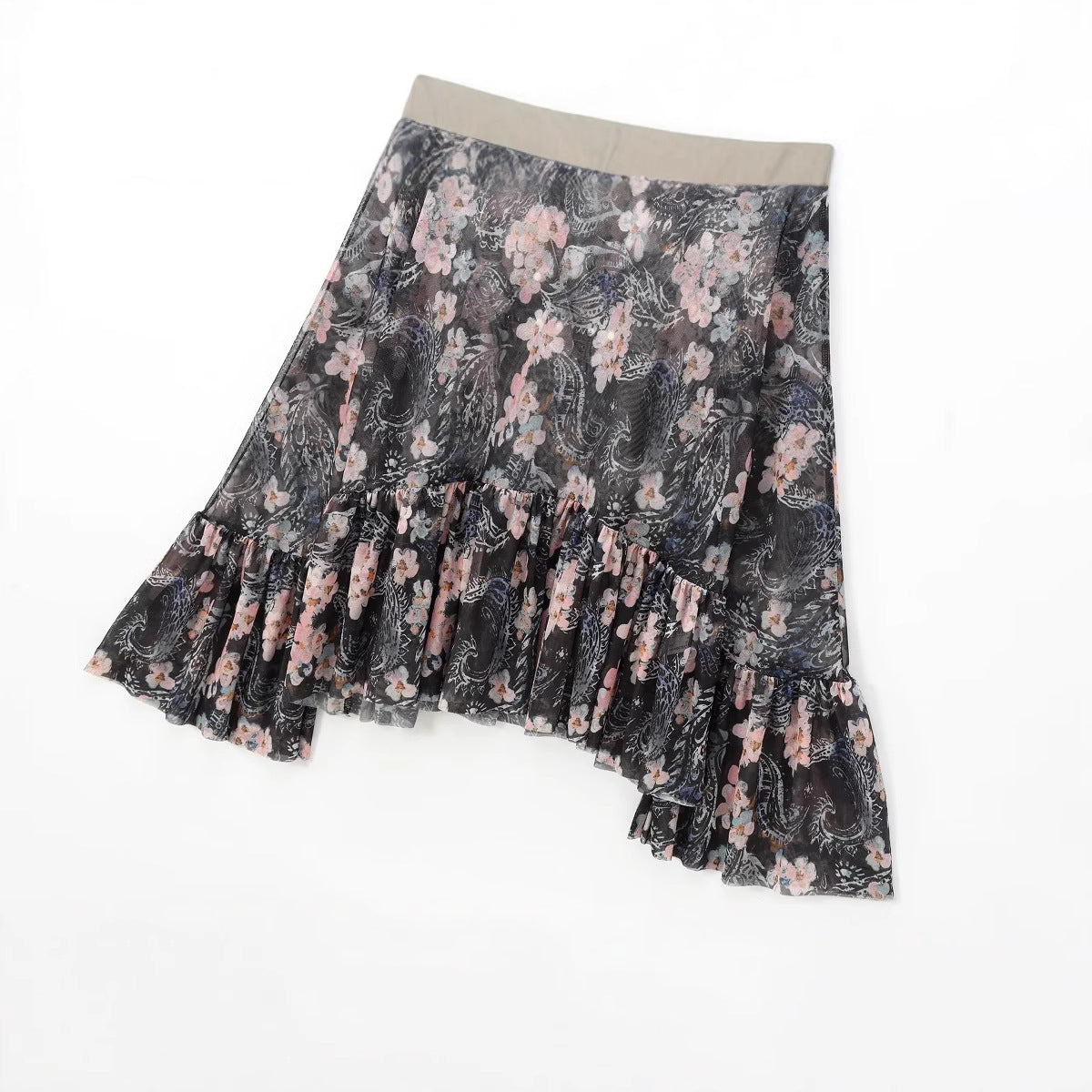 Blus Dam med Blommigt Mönster och Ruffle Design – Lätt och Bekväm för Vår och Sommar 4