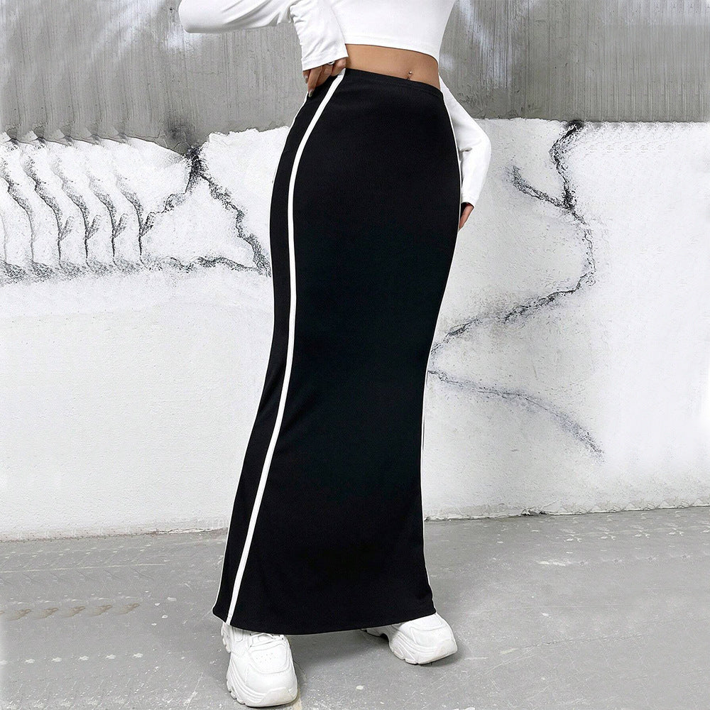 Variant image for Dam Bodycon Kjol Kontrasterande Design Polyester-1