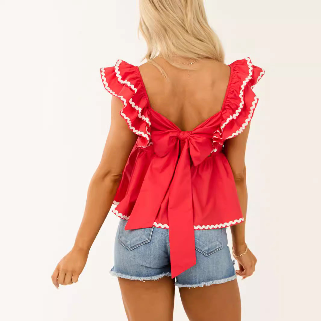 Herrskjorta Kortärmad Patchwork Design 100% Bomull-3