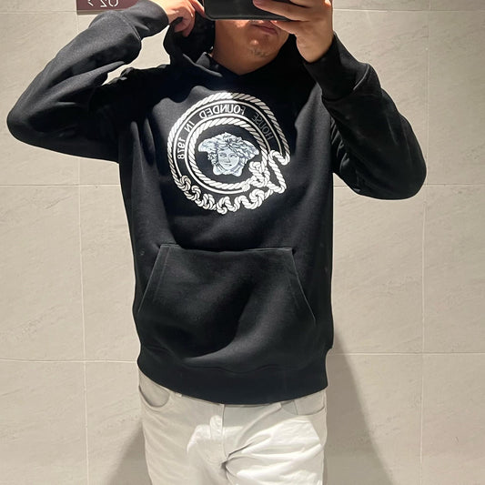 Dam Hoodie Överdimensionerad Bomull Polyester-1