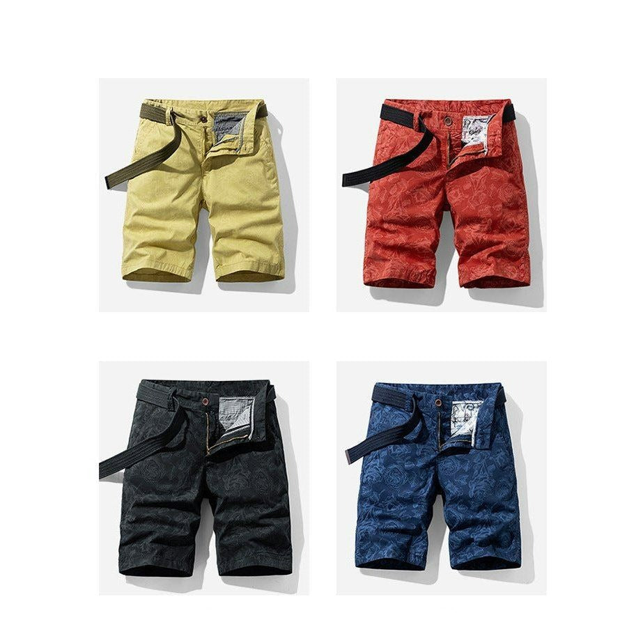 Herr Shorts Blommönster Andningsbart Material-6
