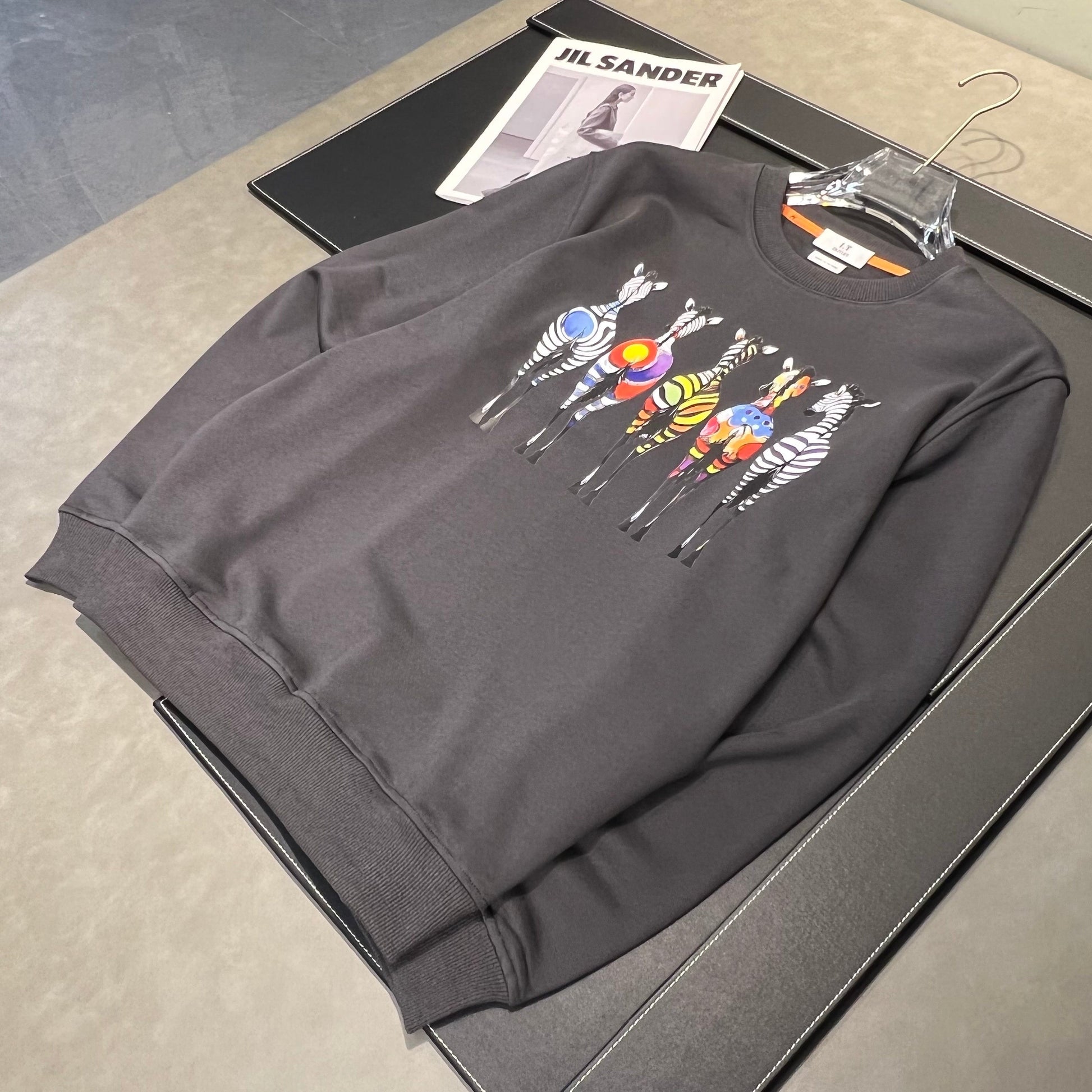 Stickad Dam Tröja Löst Fit Djurmotiv 100% Bomull-4
