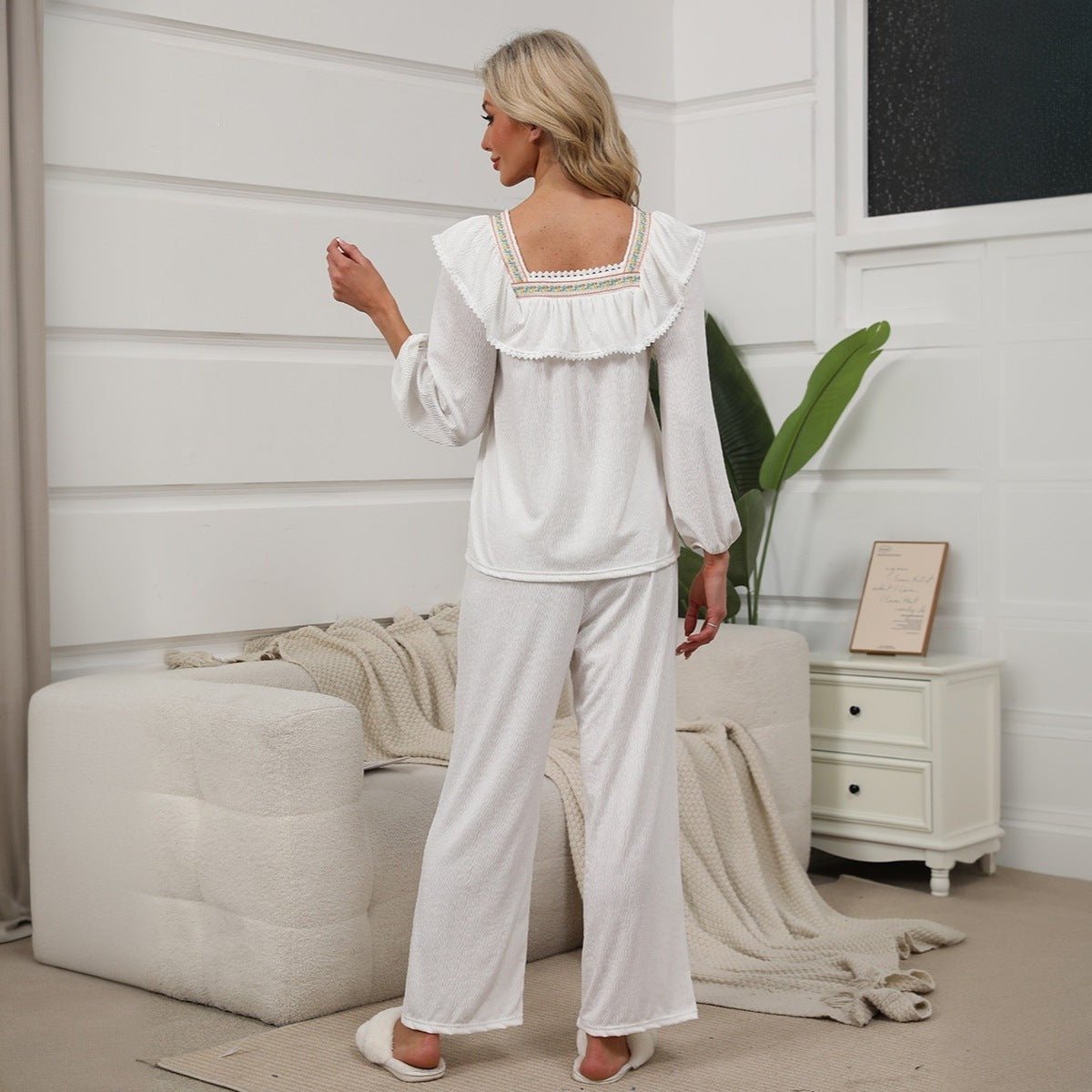 Kvinnors Bekväma Set Avslappnad Polyester-2