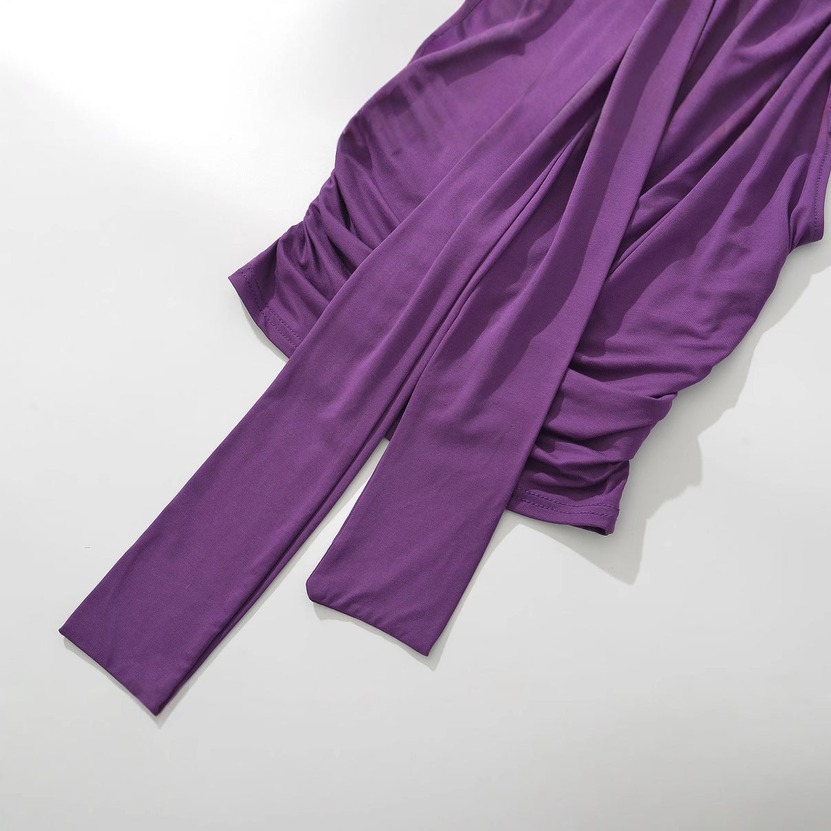 Kvinnors Wrap Top Slingdesign Mjuk Stretchig Tyg-4