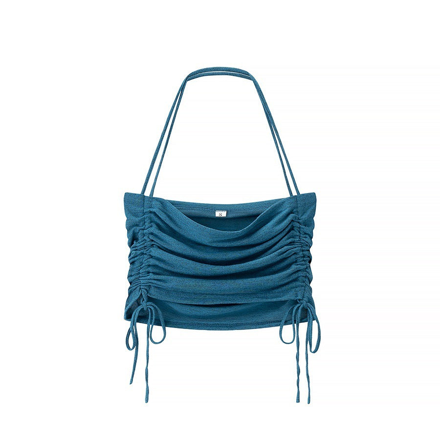 Kvinnors Topp Wrap Design Justerbart Andningsbart Tyg 3