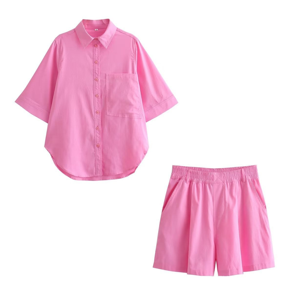 Herren Casual Set 100% Bomull med Fickor-5
