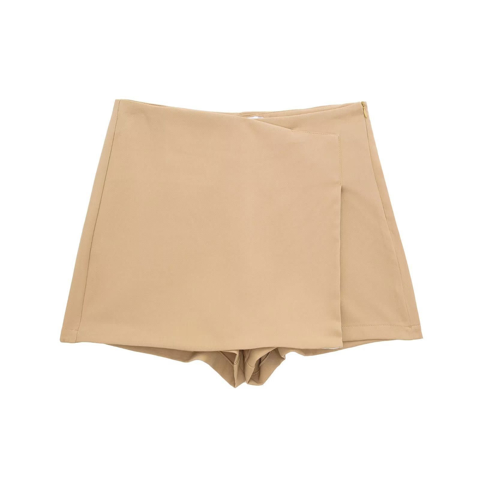 Dam Bermuda Shorts Asymmetrisk Smal Fit Lätt Material-4