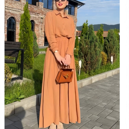 Dam Två Delar Set Elastisk Midirock Polyester för Sommar-1