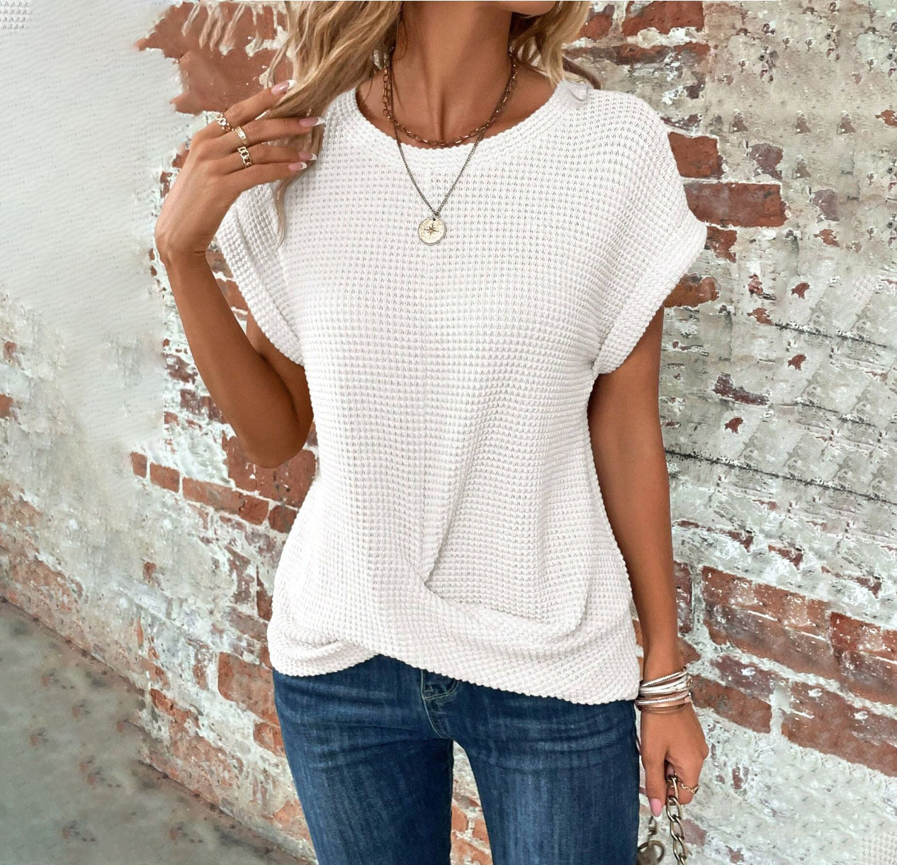 Variant image for Dam T-shirt Kort Ärmar Modern Polyester-3