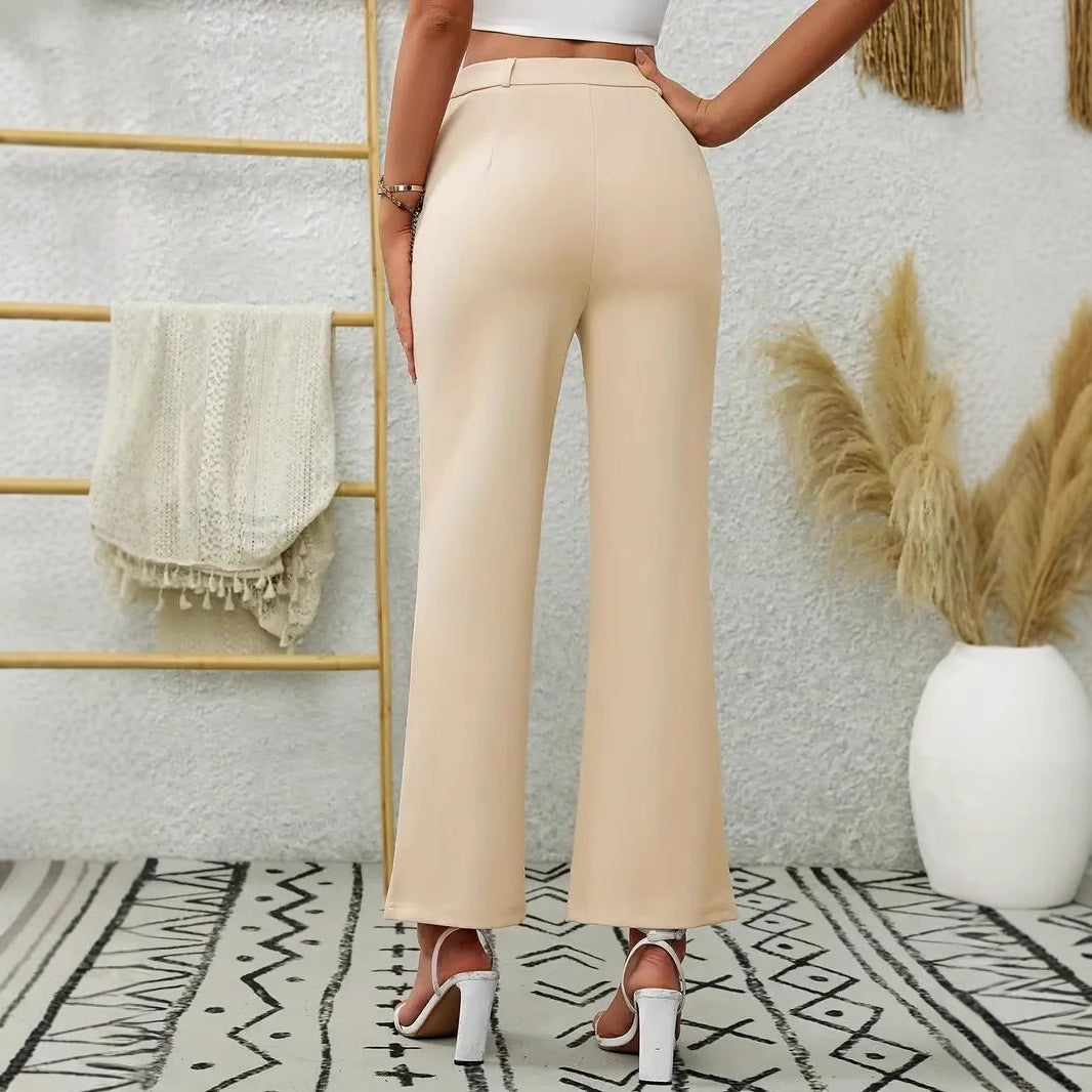 Hochwertige Damen Bredbyxor mit Klassischen Details – Eleganter Schnitt, Hochtailliert, Atmungsaktives Material, Vielseitig für Alle Anlässe 5