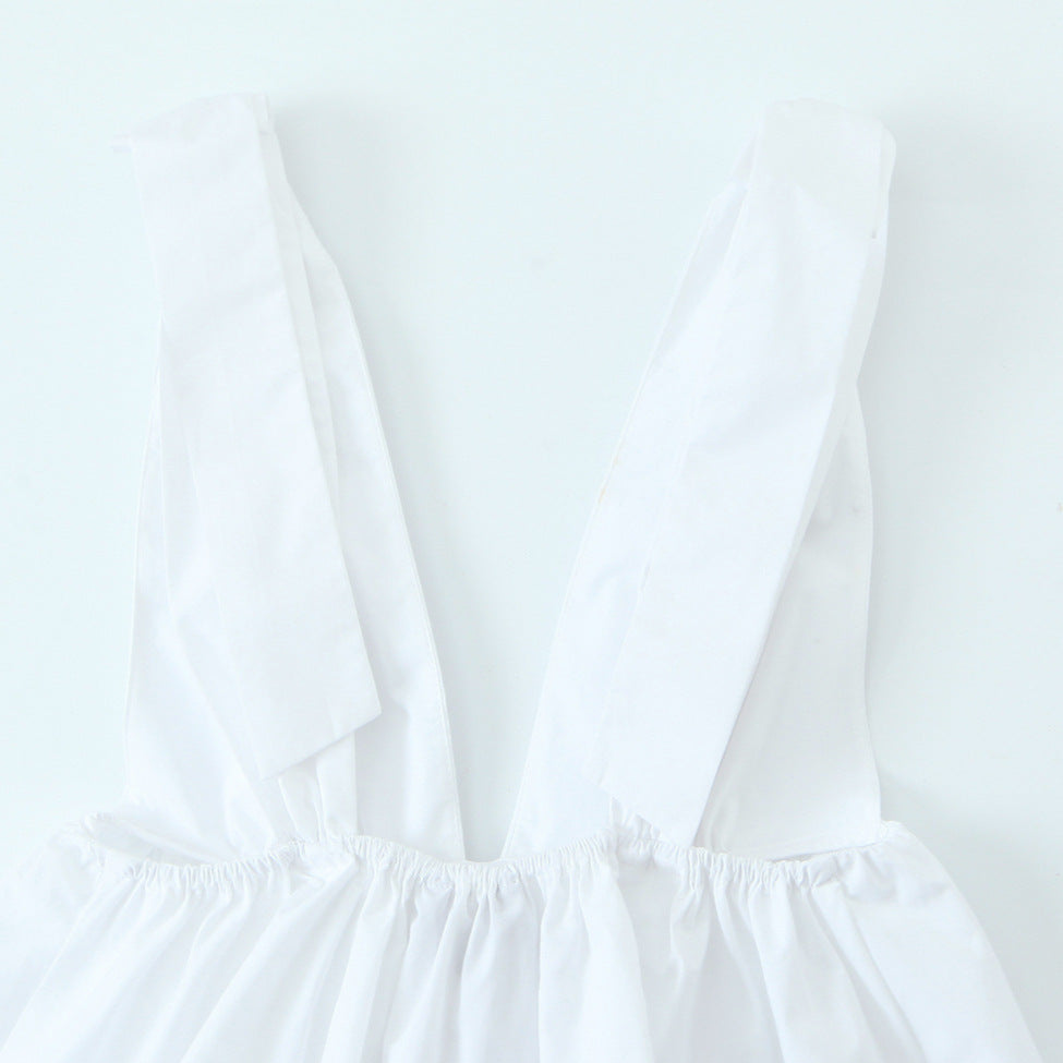 Dam Gürteltop Monokrom Design Snörning Högkvalitativt Tyg-4