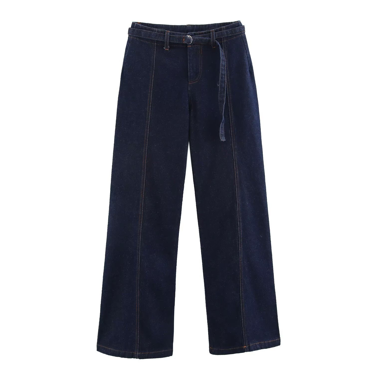 Variant image for Dam Kort Byxdräkt Hög Midja Denim-5